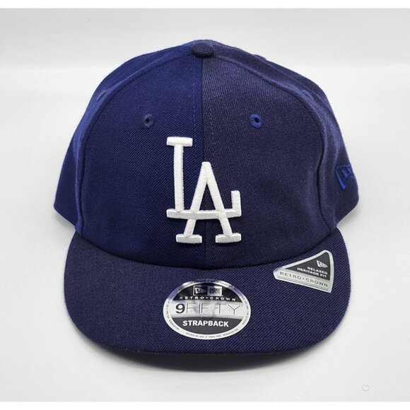 New Era 9FIFTY Retro Crown LA Dodgers Wool Two-Tone Strapback Hat - Picture 1 of 5